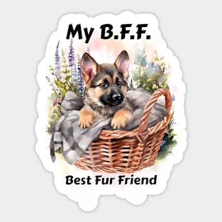 Dog - B.F.F. German Shepherd Sticker